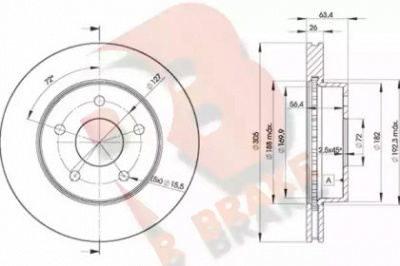 R BRAKE 78rbd25117 -  Тормозной диск